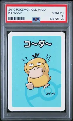 Psyduck Old Maid 2019 Japanese Pokemon Card PSA 10 - Image 1