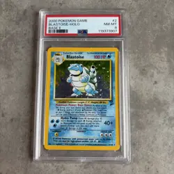 Blastoise Holo Base Set 2 2/130 PSA 8 NM-MT #2 2000 Pokemon Card - Image 1