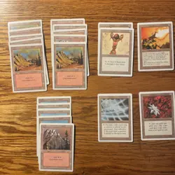 MTG: Vintage ‘94 Red Revised (3rd Ed) 80 Card Lot With Empty / Open Starter Box - Image 2
