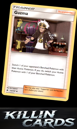 Guzma 115/147 Pokemon Uncommon SM - Burning Shadows Card NM - Image 1