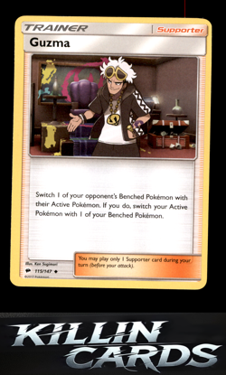 Guzma 115/147 Pokemon Uncommon SM - Burning Shadows Card LP - Image 1
