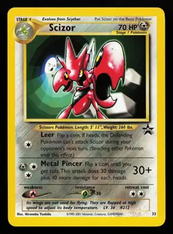 Scizor 33 WOTC Black Star Promo Pokemon Card - Image 1