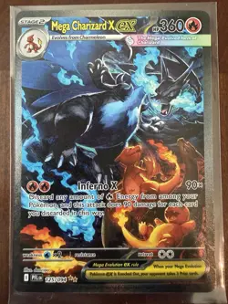 Mega Charizard X EX 125/094 Me02: Phantasmal Flames Holo Pokemon Card SIR - Image 1