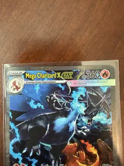 Mega Charizard X EX 125/094 Me02: Phantasmal Flames Holo Pokemon Card SIR - Image 3
