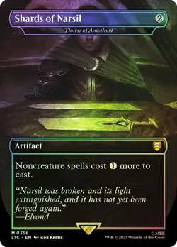MTG FOIL Thorn of Amethyst Shards of Narsil Borderless - The Lord of the Rings - Image 1