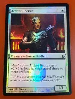 1x Ardent Recruit | FOIL | Mirrodin Besieged | MTG Magic Cards - Image 1