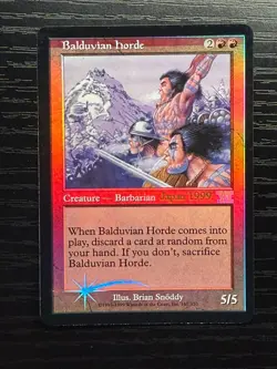 MTG Magic the Gathering Balduvian Horde Promo Foil Error NM - Free Returns! - Image 1