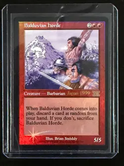 MTG Magic the Gathering Balduvian Horde Promo Foil Error NM - Free Returns! - Image 4