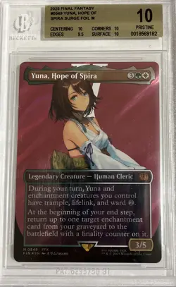 BGS 10 Magic the Gathering MTG Yuna, Hope of Spira Surge Foil 549 Final Fantasy - Image 1