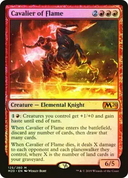 Cavalier of Flame Foil x1 2020 Core Set MTG Magic the Gathering Red Elemental - Image 1