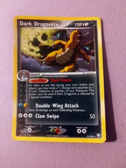 Pokemon Dark Dragonite TCG Holo Rare Card 15/109 EX Team Rocket Returns 2004 - Image 1