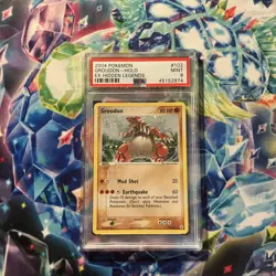 Pokemon 2004 Groudon Holo #102/101 EX Hidden Legends PSA 9 Mint Secret Rare - Image 1