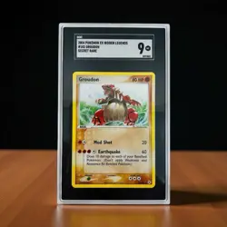 SGC 9 Groudon 2004 EX Hidden Legends 102/101 Secret Rare Holo Pokemon Card - Image 1