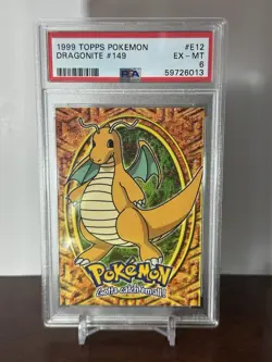 1999 Topps Pokemon Movie Animation Edition Evolution Dragonite #E12 Psa 6 - Image 1