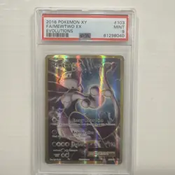 Pokemon 2016 XY Evolutions Mewtwo EX #103/108 PSA 9 - Image 1