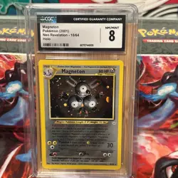 NM/MNT CGC 8 Magneton 2001 Neo Revelation 10/64 Holo SWIRL Pokemon Card - Image 2