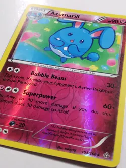 REVERSE HOLO Azumarill 103/160 NM / M - XY Primal Clash Pokemon Card - MAHOU Art - Image 2