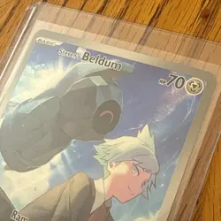 Pokemon TCG Steven’s Beldum SVP EN # 207 Special Illustration Art Sir Card NM - Image 2