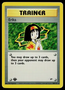 Pokemon Card - Erika Gym Heroes 100/132 Rare 1st Edition - Image 1