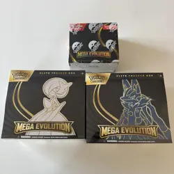 Pokemon Mega Evolution Booster Box 36 Packs & ETB Mega Evolution BoxesLOT OF 3 - Image 1