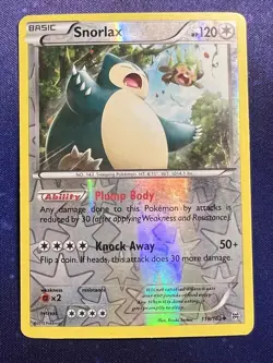 Pokemon TCG 2015 - Snorlax 118/162 - XY - Breakthrough - Reverse Holo - MP - Image 1