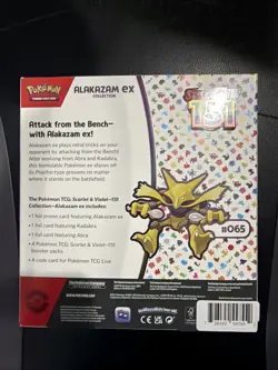 Pokemon TCG Scarlet and Violet - 151 Alakazam ex Collection Box - 4 Packs 820650855269 - Image 2