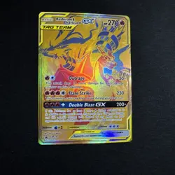 Pokemon TCG Reshiram & Charizard GX SM247 Gold Black Star Promo NM Condition - Image 3
