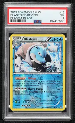 Blastoise Reverse Foil Pokemon Black & White Plasma Blast PSA 7 - Image 1