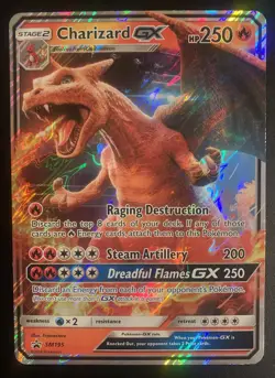 JUMBO Charizard GX Detective Pikachu Black Star Promo SM195 Pokemon Oversized LP - Image 1