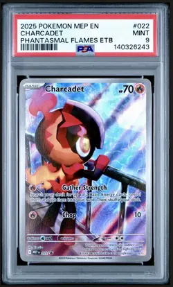 2025 Pokemon CHARCADET #022 Phantasmal Flames Promo PSA 9 MINT - Image 1