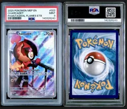 2025 Pokemon CHARCADET #022 Phantasmal Flames Promo PSA 9 MINT - Image 3