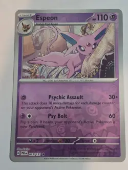 Espeon Prismatic Evolutions Reverse Holo Pokemon TCG 033/131 Scarlet Violet Rare - Image 1