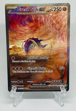 Pokemon TCG Great Tusk ex 246/198 Paradox Rift Illustration Rare NM - Image 1