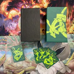 Pokemon 2015 TCG Celestial Storm Rayquaza ETB *EMPTY* with accessories - Image 3
