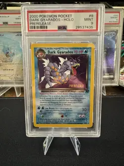 Pokemon 2000 Team Rocket Dark Gyarados 8 Holo Pre-Release PSA Mint 9 - Image 1