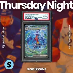 2023 POKEMON PARADOX RIFT #245/182 GARCHOMP EX SPECIAL ILLUSTRATION RARE PSA 10 - Image 1
