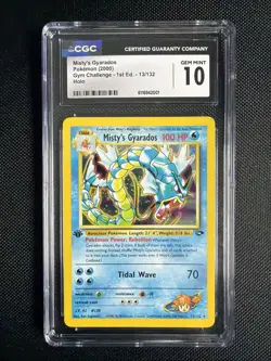 Pokemon Misty's Gyarados Gym Challenge 1st Ed Holo Rare #13 CGC 10 Gem Mint - Image 1