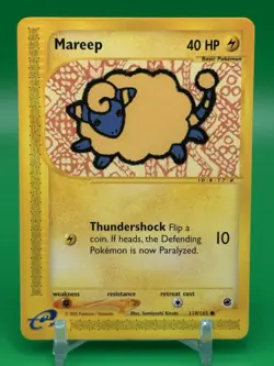English Pokemon Regular Mareep - 119/165 - Common Expedition NM Free Ship L3 - Image 1