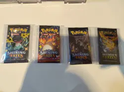 Pokemon Shining Fates Factory Sealed Art Set 4 Booster Packs - Image 1