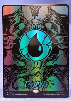 Island (1951) MTG -Raised FOIL - Secret Lair Mana Symbiote Lands SLD - NM - Image 1