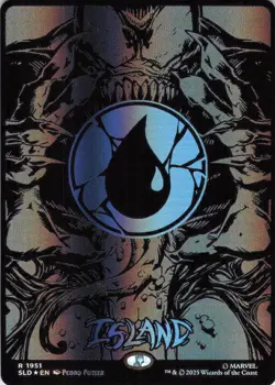 MTG Island (Venom Raised Foil) (1951) | NM Foil | Spider-Man Secret Lair {SLD} - Image 2