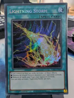 YuGiOh! Lightning Storm RA01-EN061 Secret Rare 1st Ed - Image 1