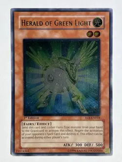 YuGiOh! TCG || Herald of Green Light EOJ-EN018 Ultimate Rare 1st Edition - Image 1
