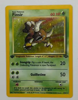 Pokemon TCG Pinsir 9/64 1st Edition Holo Rare Vintage - WOTC Jungle - MP/LP - Image 1