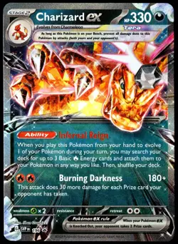 Pokemon TCG Charizard ex SVP 196 Scarlet & Violet Black Star Promo Card - LP - Image 1