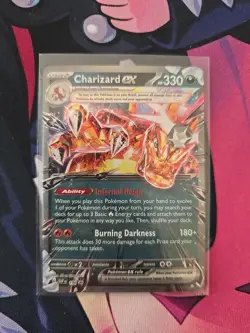 Pokemon Charizard EX SVP 196 Scarlet & Violet Promo TCG-HOLO Card - Image 1