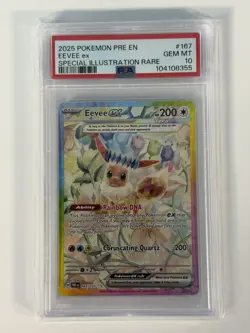 Eevee EX 167/131 Prismatic Evolutions PSA 10 Pokemon Special Illustration Rare - Image 1