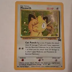 Pokemon Meowth Wotc Promo 10/53 Holo 50HP 2000 English TCG Card - Image 1