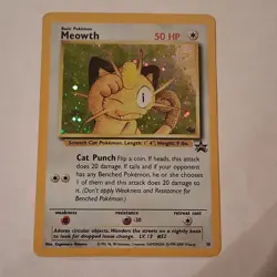 Pokemon Meowth Wotc Promo 10/53 Holo 50HP 2000 English TCG Card - Image 3