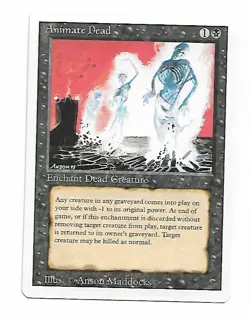 Magic the Gathering ~ MTG ~ 1x Animate Dead ~ MP ~ REVISED - Image 1
